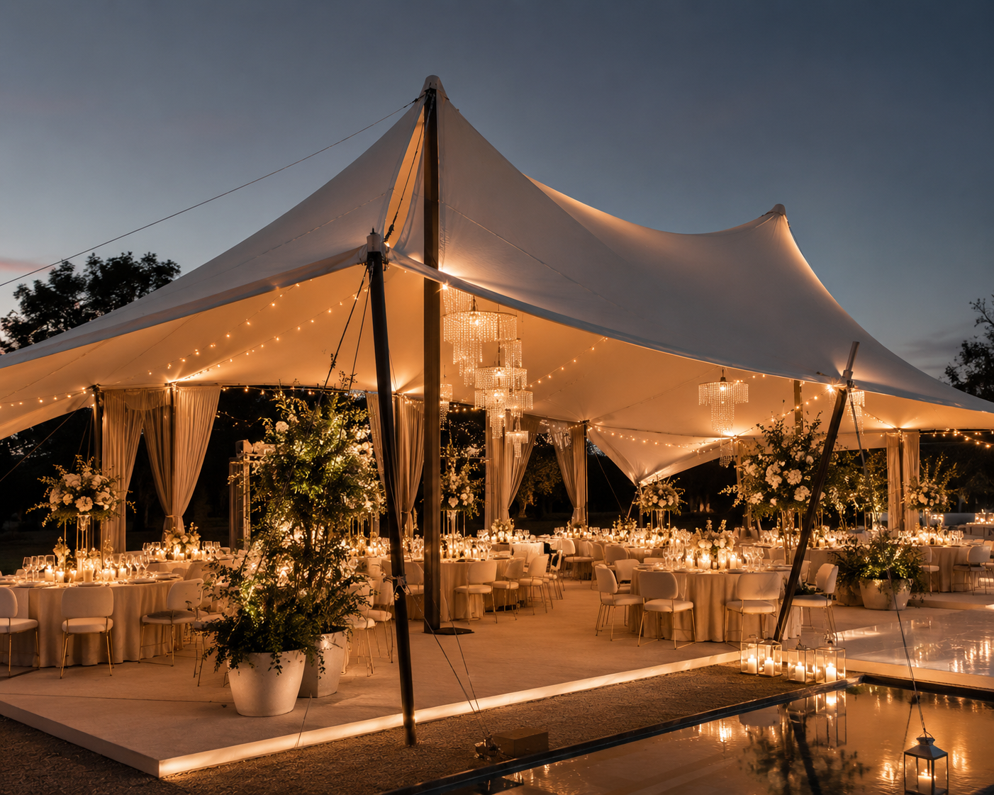 Carpa Nocturna Iluminada