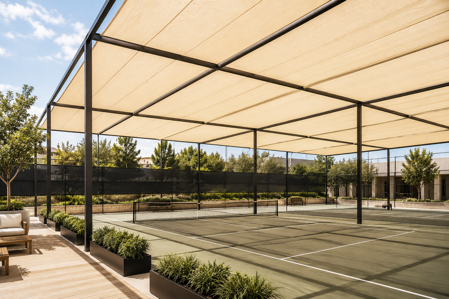 Malla Raschel 90% Estructuras de Tenis